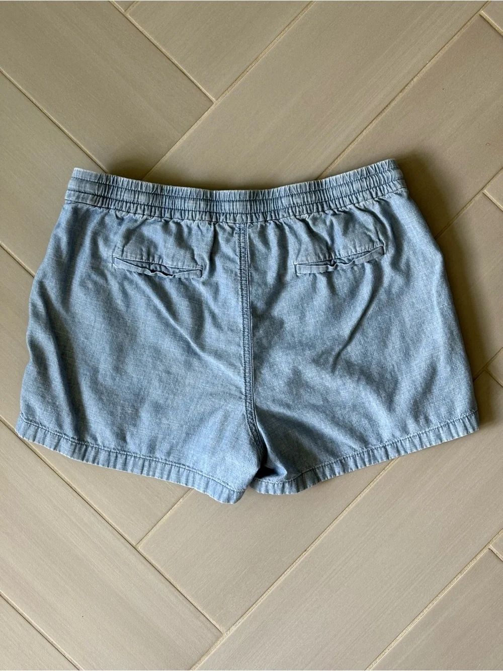J. Crew Chambray Light Blue Drawstring Shorts